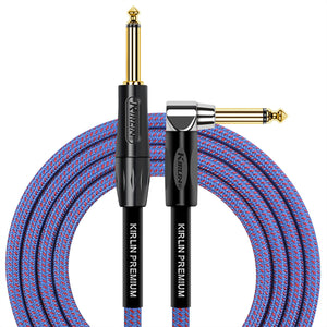 CABLE GUITARE KIRLIN 3M JACK JACK COUDE