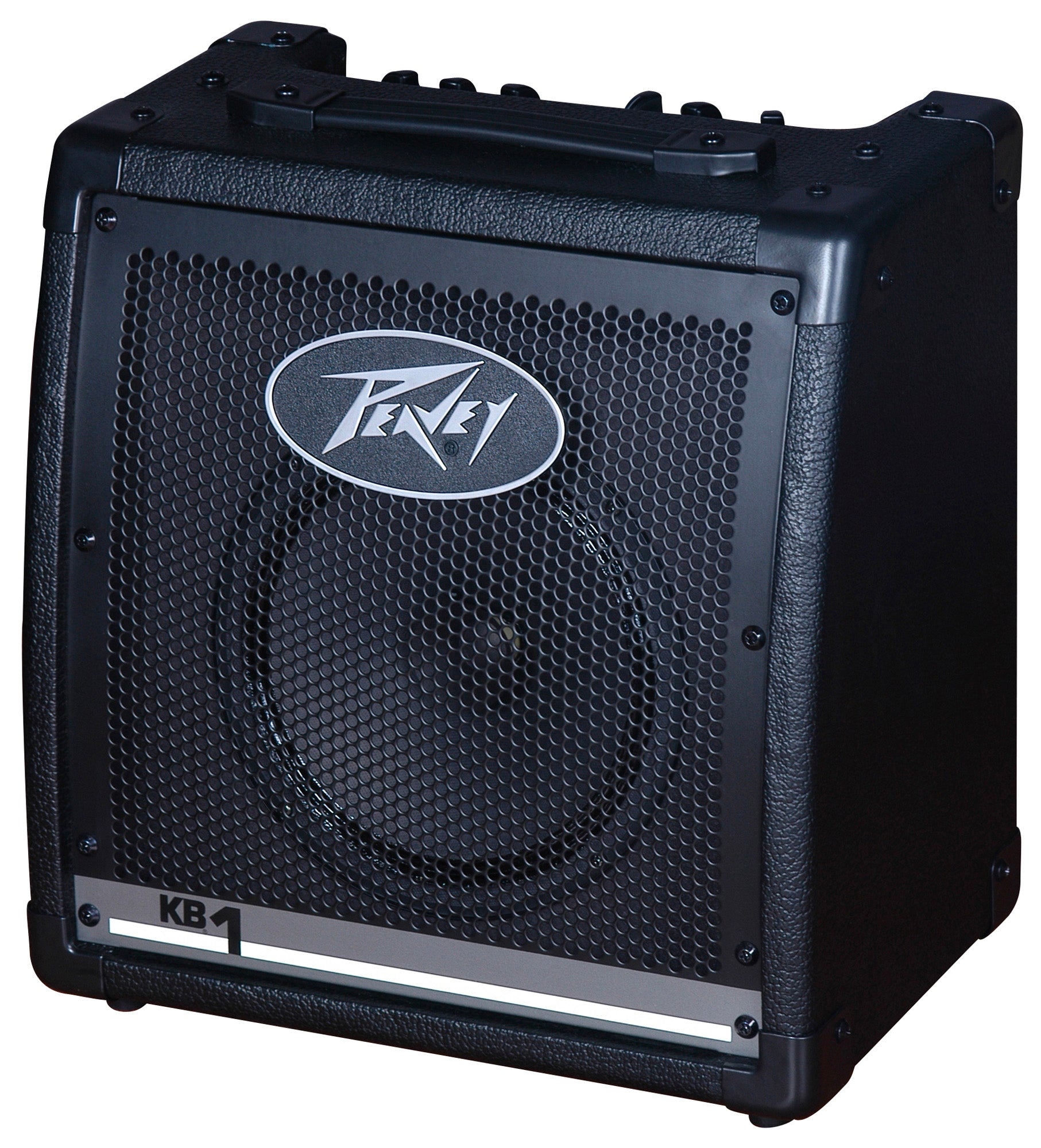 Ampli clavier 15W, HP 1x 8", 2 canaux, EQ 2 bandes, 2 entrées ligne, sortie casque, finition noir