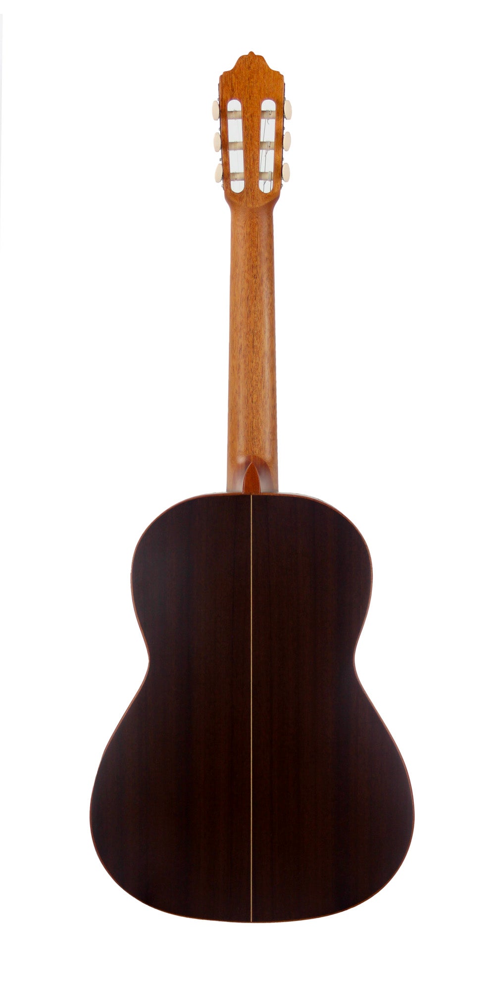 MOD.3, table cèdre massif, fond & éclisses acajou, touche palissandre, satiné, table brillante