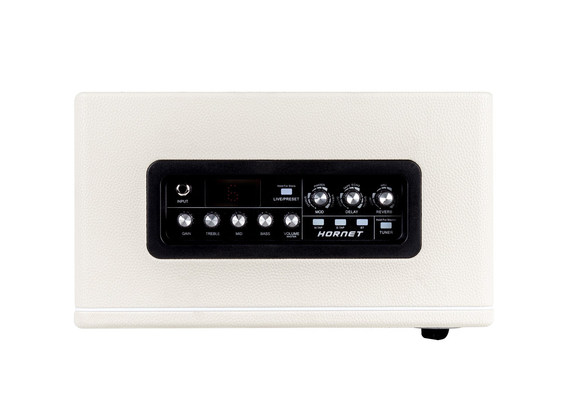 Ampli HORNET 30 WHITE, 30W, HP 8", 9 modélisations d'amplis haute-qualité, effets Modulation/Délai/Réverb, blanc