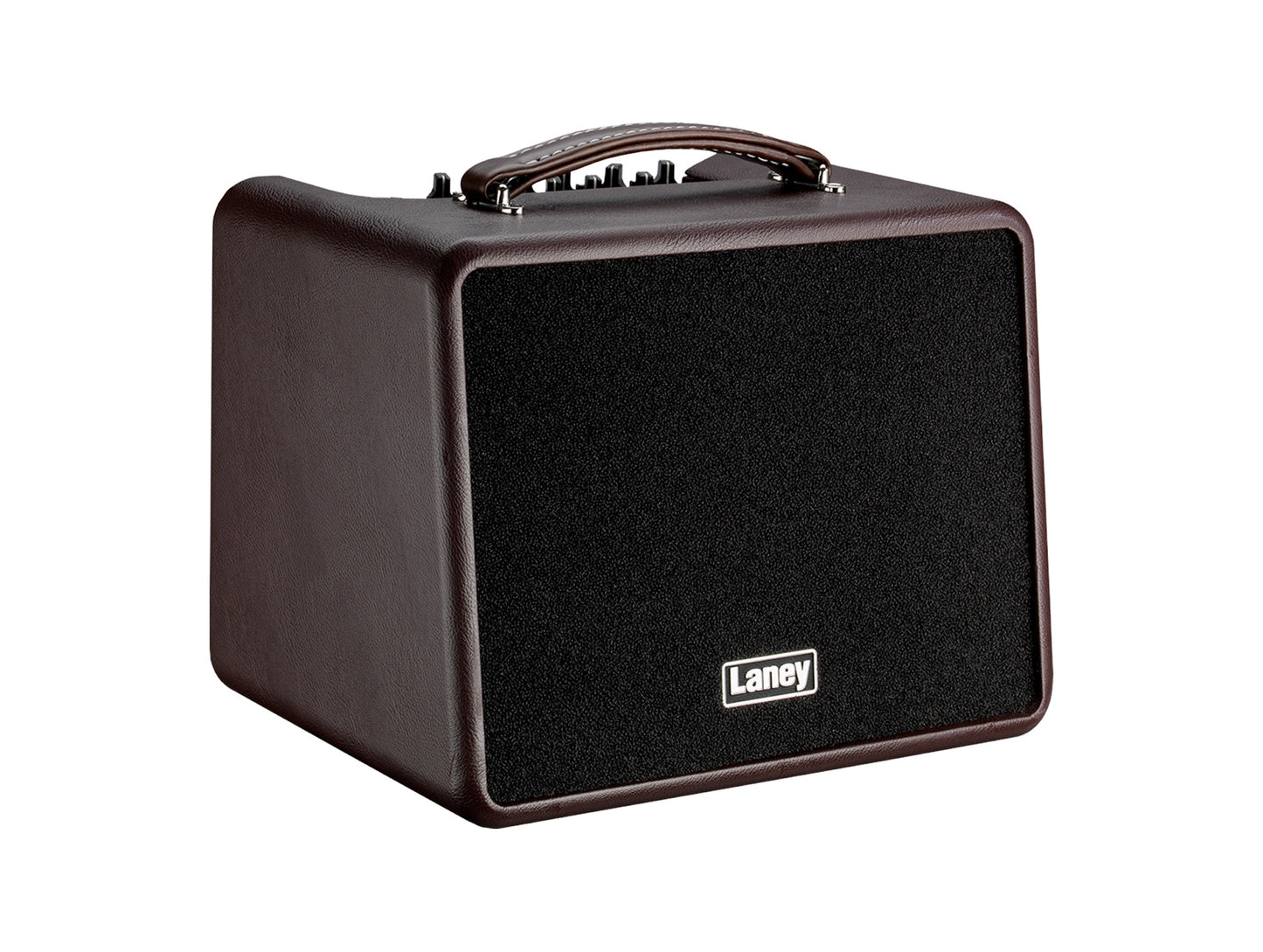 Ampli guitare acoustique 60W (Classe D) A-Solo, 1x HP 8" double cône, 2 canaux identiques, marron