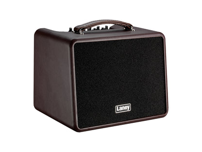 Ampli guitare acoustique 60W (Classe D) A-Solo, 1x HP 8" double cône, 2 canaux identiques, marron
