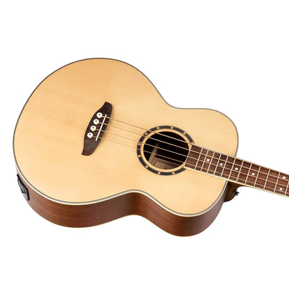 D7E-4, basse 4 cordes, EQ Ortega MagusPro/B, table épicéa, f/e acajou, manche acajou, naturel satiné