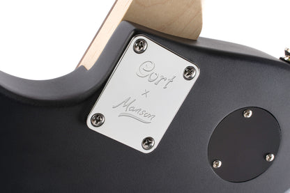 MBM-2P, signature Matt Bellamy, corps tilleul, manche érable, micros Manson & P90,"Kill" bouton, noir satiné