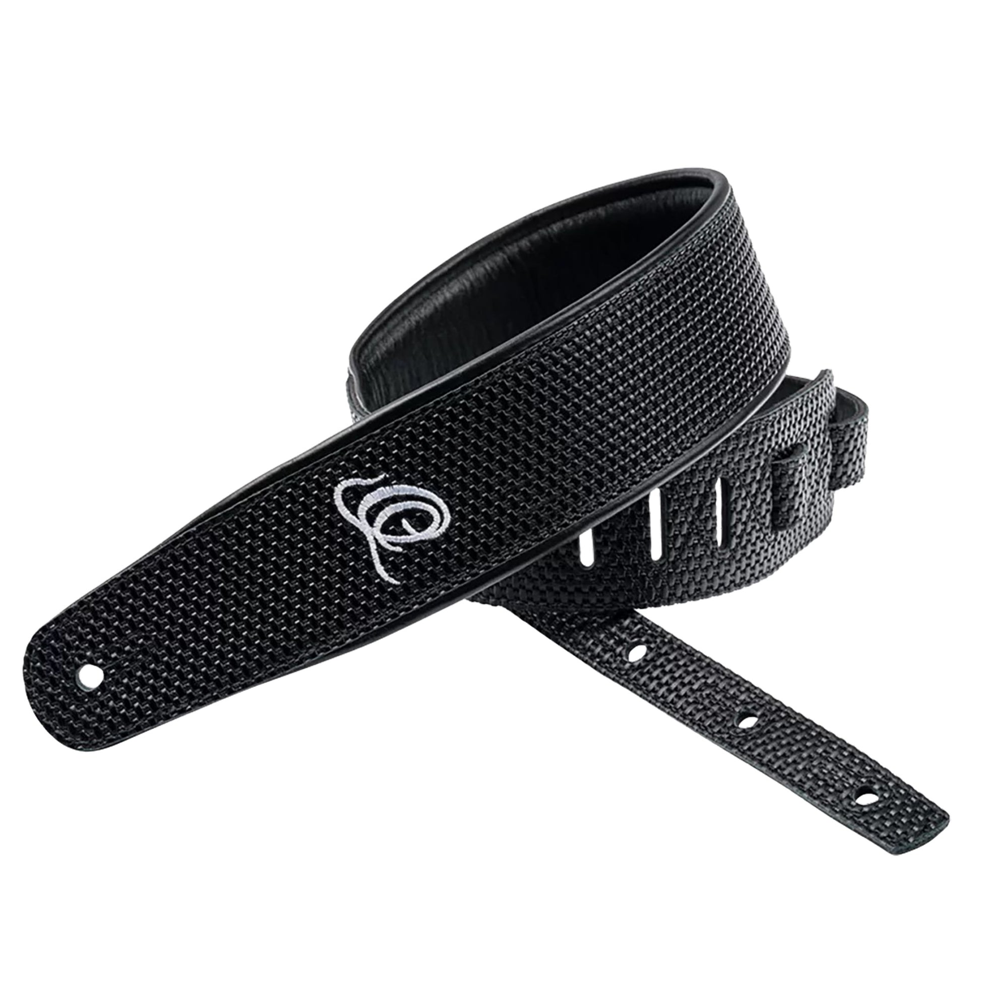 OSCU-4, courroie guitare, série Custom, face et dos cuir, âme synthétique, largeur 7 cm, longueur 145 cm, black braid