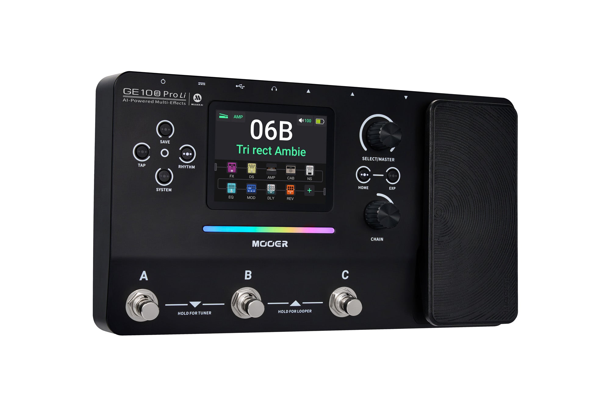 Mooer GE100 Pro Li - version batterie lithium