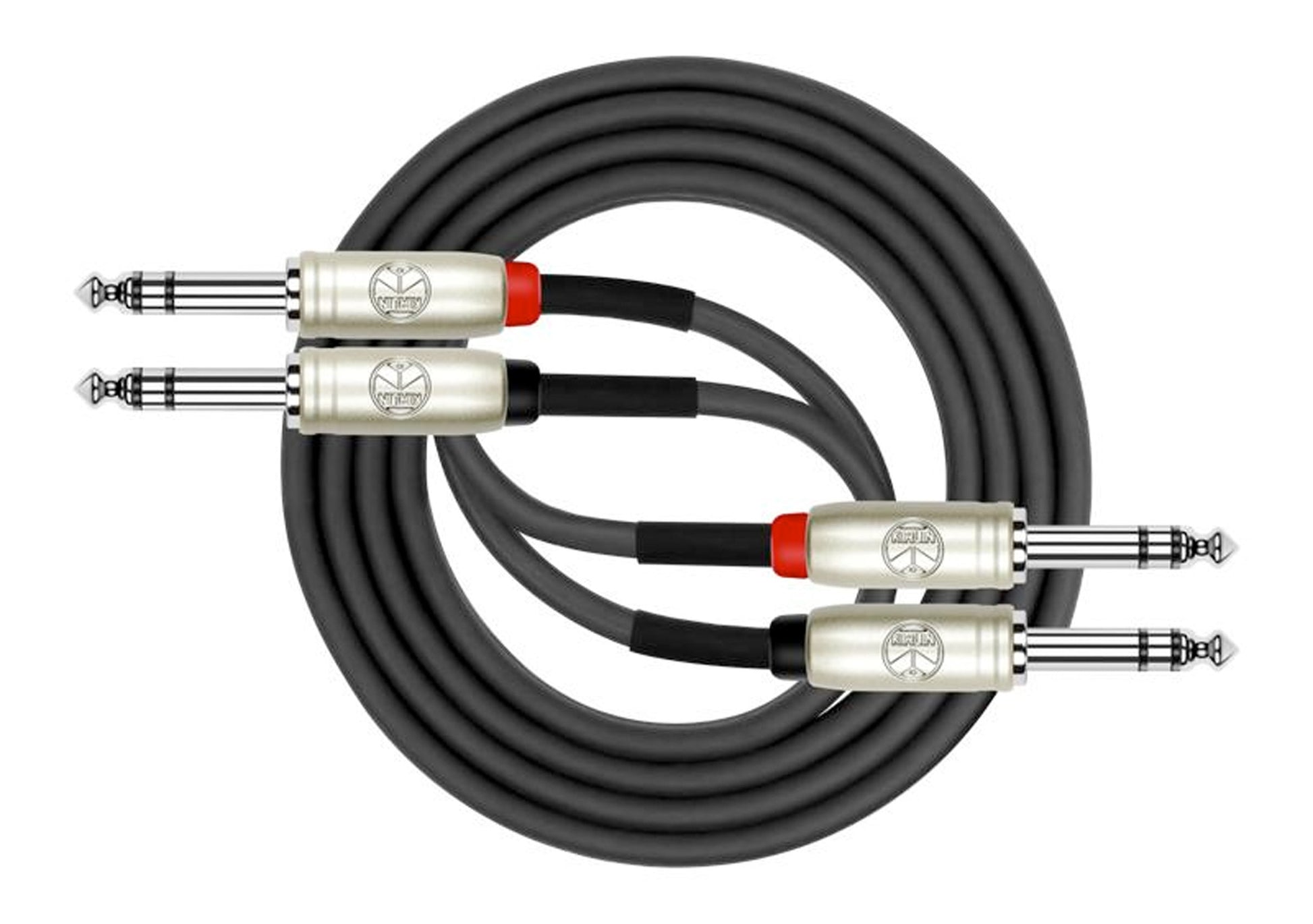 Câble patch MEDIUM 2x Jack stéréo/2x Jack stéréo, 2 mètres, noir