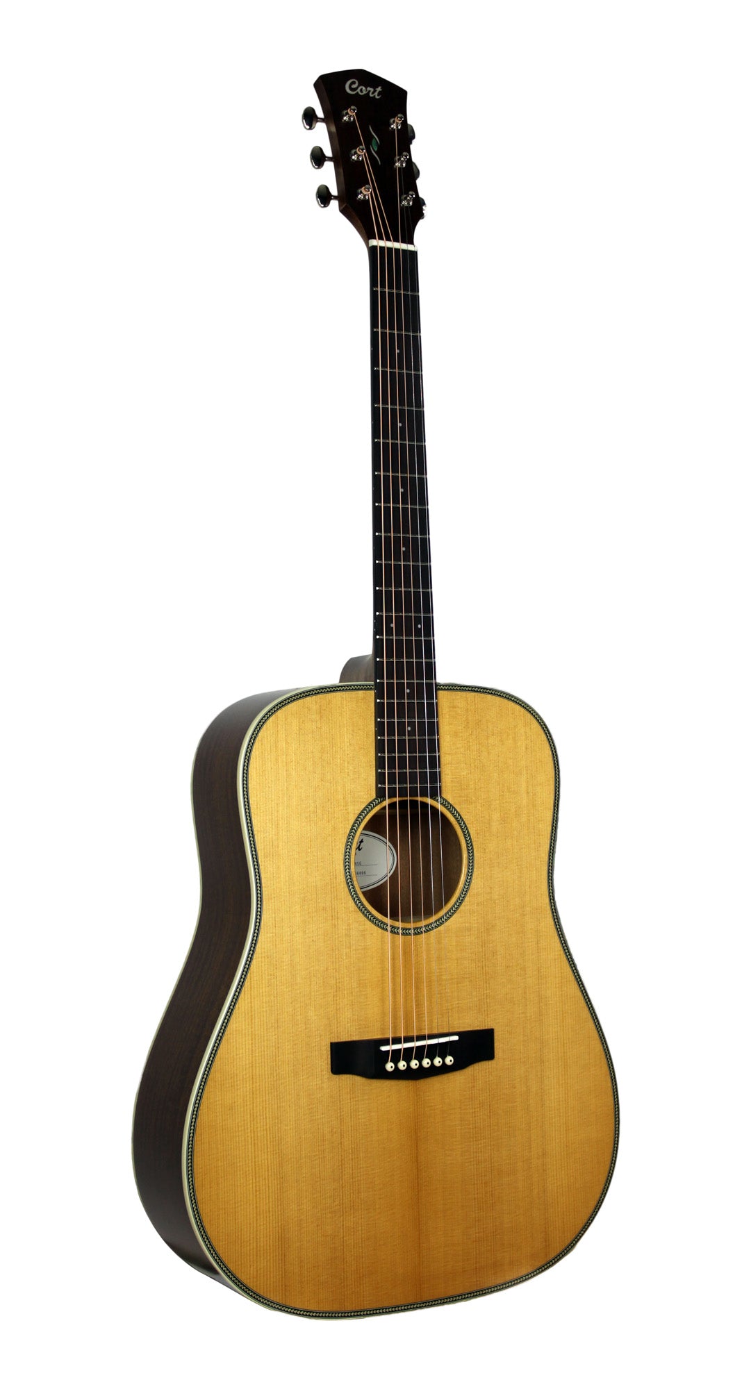 Essence D4, table épicéa Sitka massif torréfié, f/e acajou, touche & chevalet palissandre, semi brillant