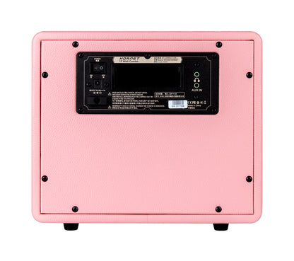 Ampli HORNET PINK, 15W, HP 6.5", 9 modélisations d'amplis haute-qualité, effets Modulation/Délai/Réverb, rose