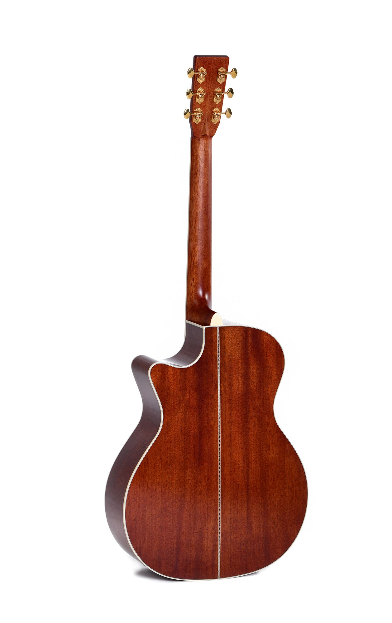 Modèle SGMC-41E-SB, Grand OM pan coupé, table épicéa massif, f/e acajou massif, touche ébène, EQ LR Baggs, soft case, sunburst