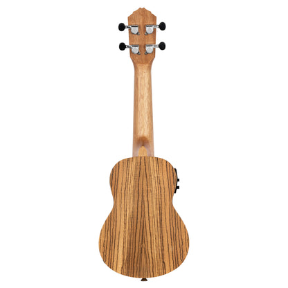 RFU10ZE, modèle Soprano, EQ MagusUke, table zebrawood, f/e zebrawood, manche acajou, housse, naturel satiné