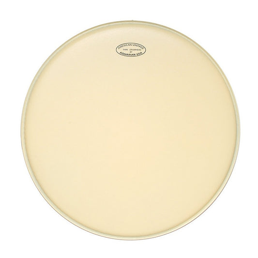 Peau American Vintage 14", 1 pli fin (0.18mm), cercle plus large pour fût vintage, aspect peau animale