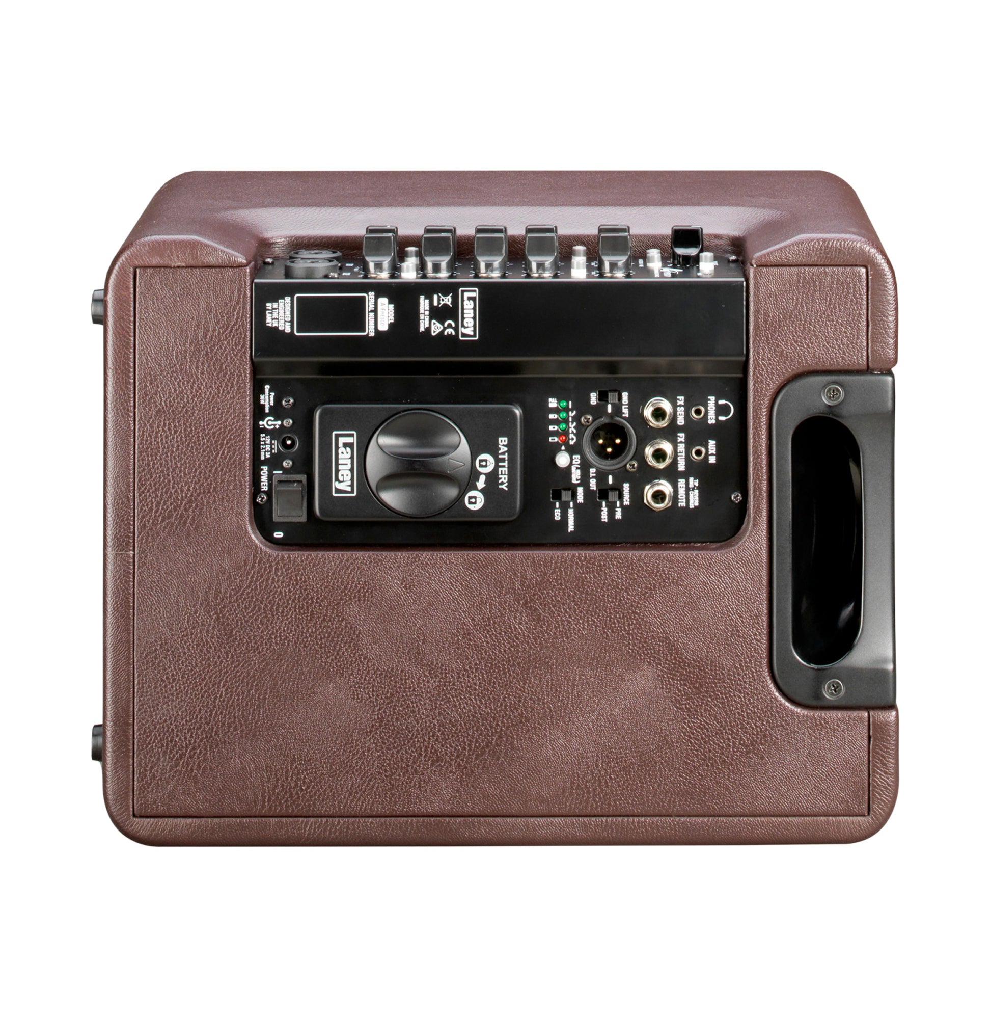 Ampli guitare acoustique 60W (Classe D) A-Fresco-2, HP 8" double cône, 2 canaux identiques, alimenté par accu Li-Ion inclus