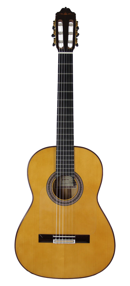 GIPSYKINGS (by André Reyes), Flamenco, table épicéa massif, fond & éclisses cyprès massif, jaune brillant