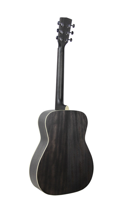 AF550, forme Concert, table épicéa, fond & éclisses acajou, manche acajou, touche & chevalet merbau, noir dégradé pores ouverts