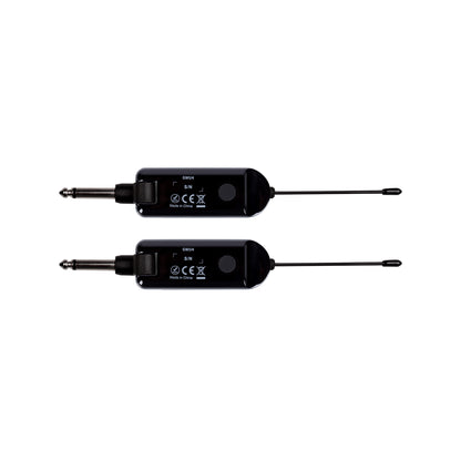 Système sans-fil GTRS GWU4 pour guitare, 4 canaux, émetteur et récepteur rechargeables, bande de fréquences UHF, noir