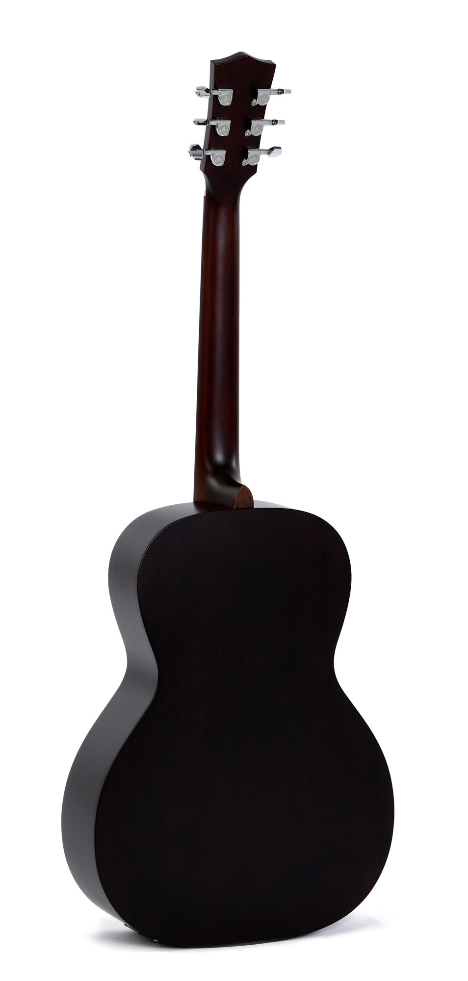 Modèle LM-SGE, Forme 00, table épicéa massif, f/e acajou, touche micarta, EQ Sigma, sunburst satiné