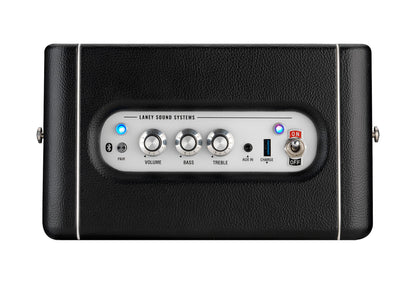 Enceinte amplifiée stéréo SOUND SYSTEM F67, look Supergroup, Bluetooth 4.1, 1 x 4" double bobine, 2 tweeters à dôme 0.8", noir
