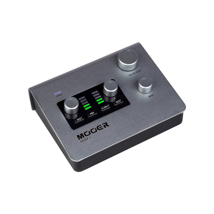 Interface audio STEEP I, 2 canaux, deux entrées (combo XLR/Jack et Jack), alimentation fantôme, USB type C 2.0, gris
