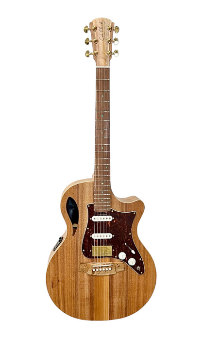 TRUE HYBRID, Grand Auditorium pan coupé, EQ 3 voix PG3, micros HSS, table blackwood massif, f/e blackwood massif, étui