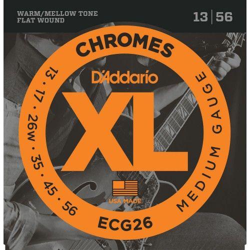 D'Addario Chromes ECG26 Medium 13-56 filet plat