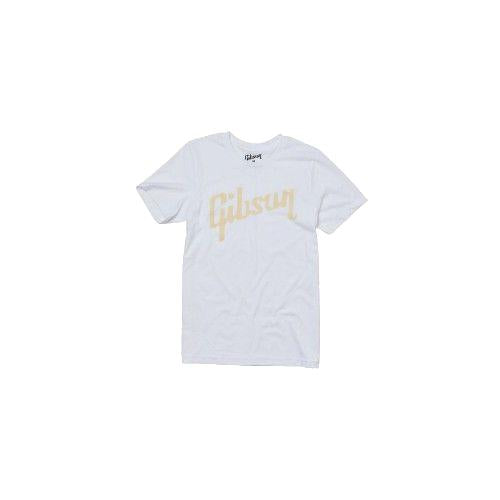 Gibson Distressed Logo Tee (White) SM