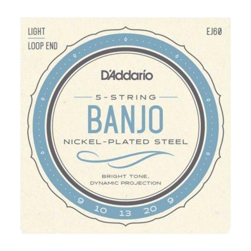 D'Addario EJ60 Banjo 5 cordes 9-20 Light