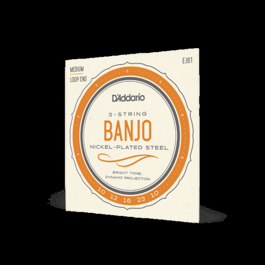 D'Addario EJ61 Banjo 5 cordes 10-23 Medium