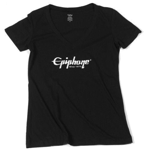 Epiphone Epiphone Logo Women's V-Neck T (Black) SM