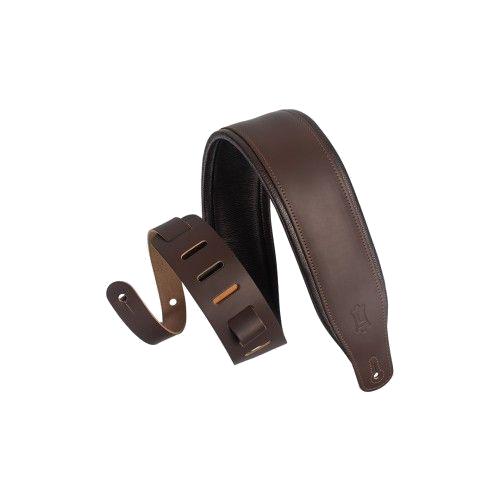 Levy's Sangle cuir  rembourréeavec rebord de confort Dark Brown