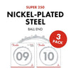 Fender Super 250L NPS Ball End Strings (.009-.042) 3-Pack