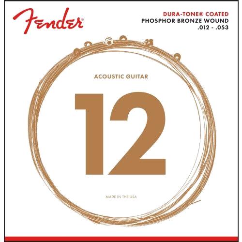 Fender 860L Phosphor Bronze Dura-Tone® Coated 12-53