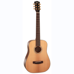 guitarra folk corta GOLDMINIBNAT oro mini natural brillante