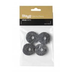 Stagg SPRF1-4 4 rondelles en feutre pour cymbale (10 mm)