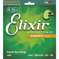 elixir jeu de cordes basse acoustiques 14502