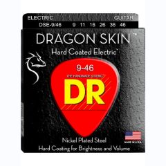 DR Dragon Skin Clear Coated Cordes Guitare Électrique Light À Medium 9-46