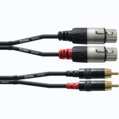 Cordial Câble audio double XLR femelle-Rca 3 m