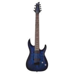 schecter OMEN ELITE 7  See Thru Blue Burst