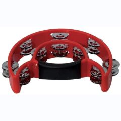 GEWA Tambourin Demi lune, 20 paires de cymbalettes  Rouge